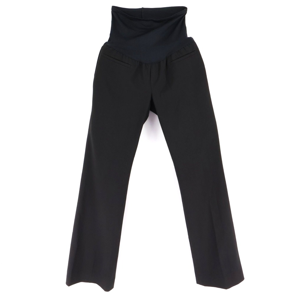 Gap Maternity Dress Pants Modern Fit Bootcut Womens Size 2 Black Pockets Stretch